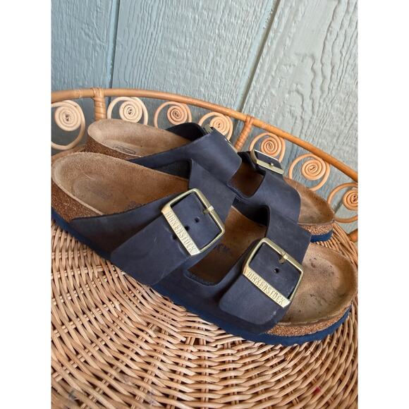Birkenstock Arizona Sandals Midnight Blue Size 38 Women's - Picture 4 of 7